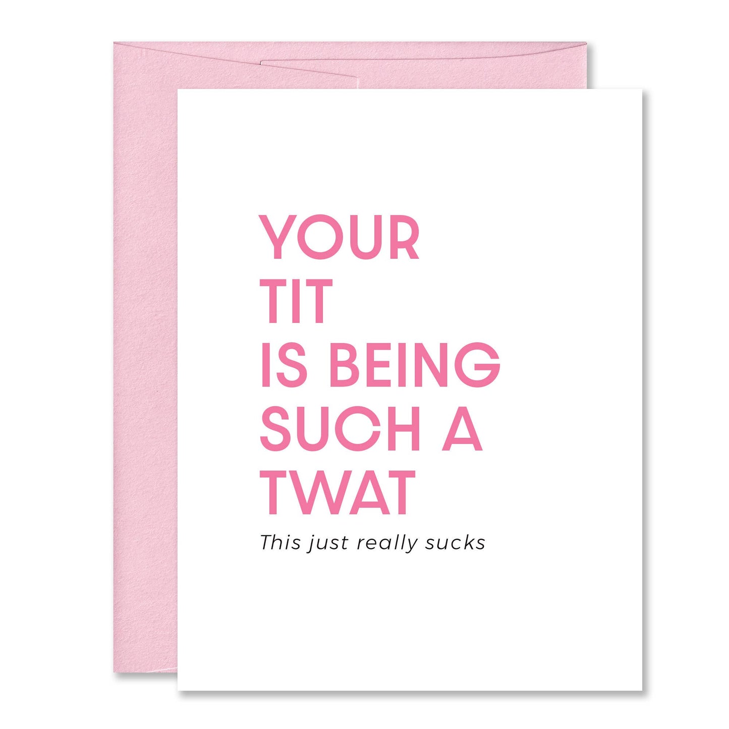 Jones Street Press - Tit Twat - Funny Naughty Breast Cancer Support Card