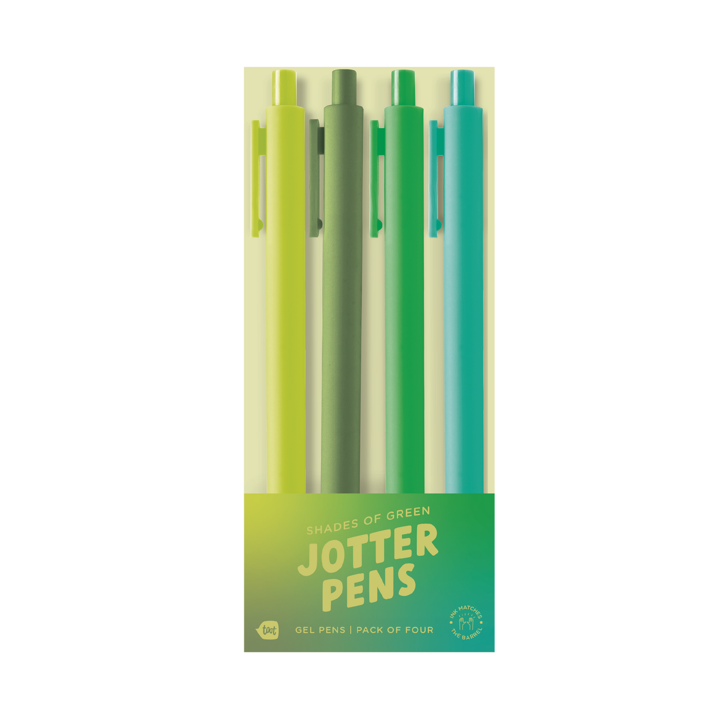 Greens - Gradient Jotter - Set of 4