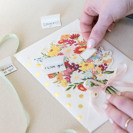 A Flower Bouquet Die Cut Versatile Greeting Card