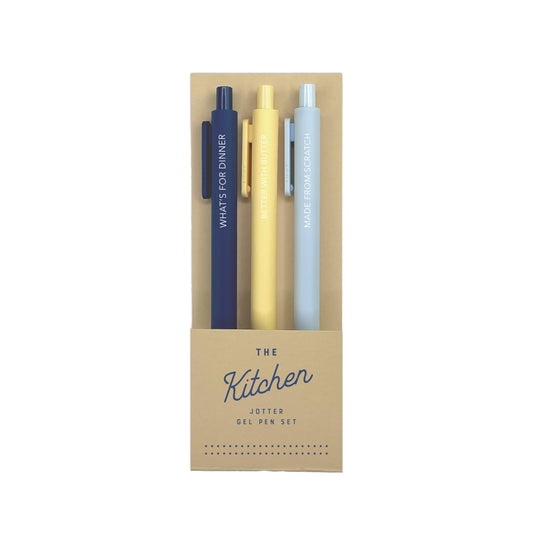Ruff House Print Shop - Kitchen Jotter Gel Pen: Set of 3