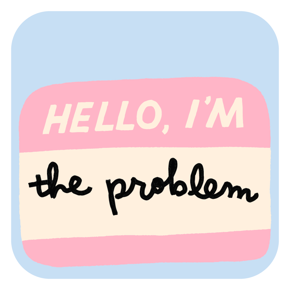 Hello I'm the Problem Name Tag - Iron On Art