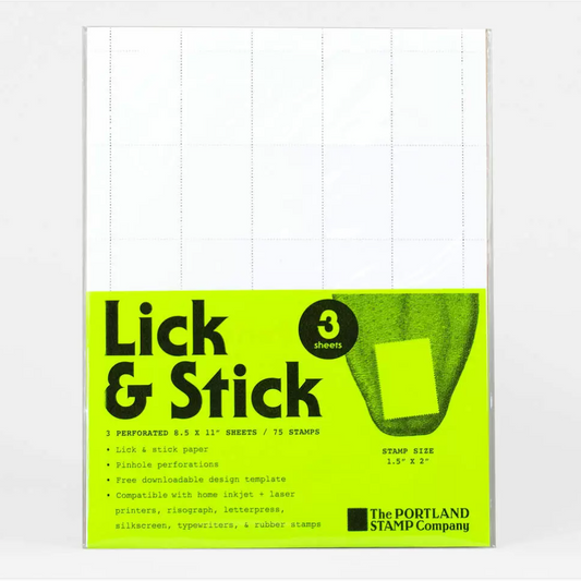 Standard Blank - Lick & Stick Stamps - Pack of 3