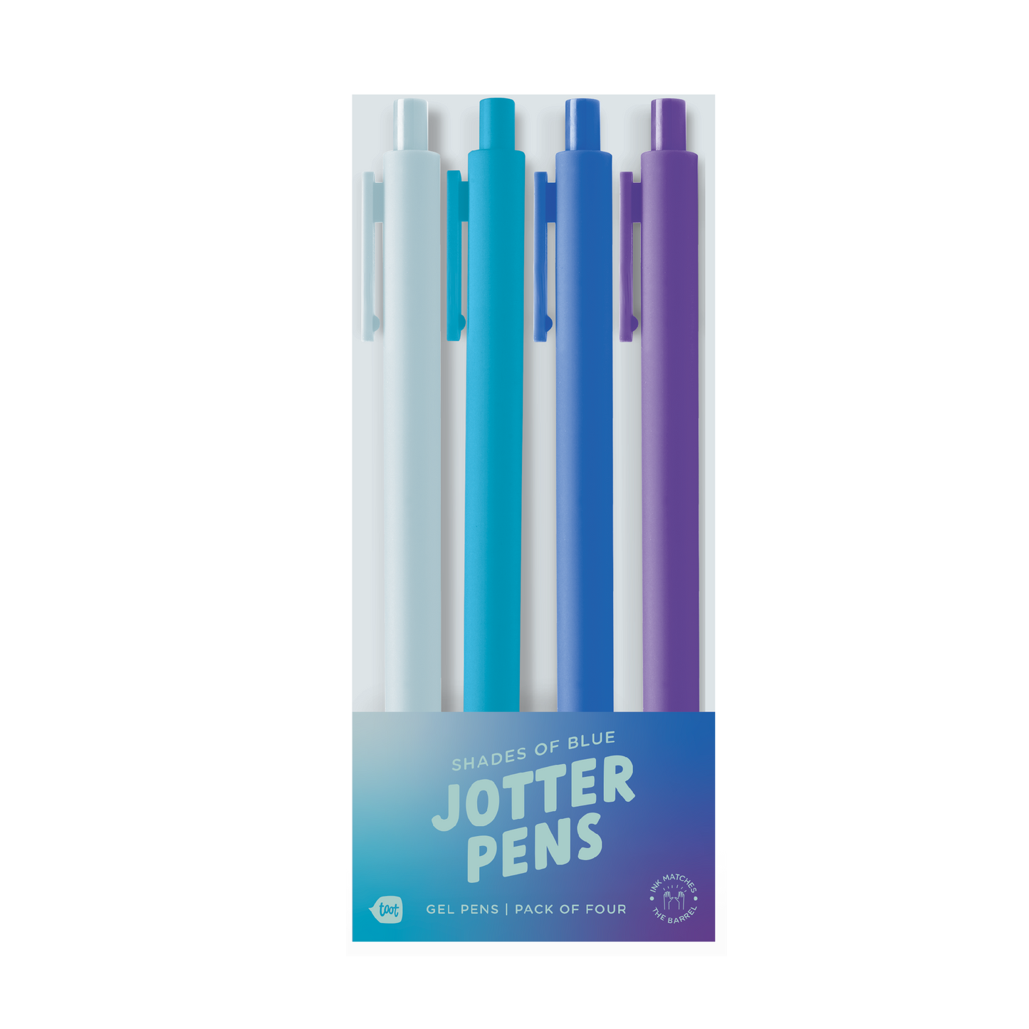 Blues - Gradient Jotter - Set of 4