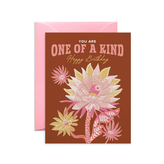 O.O.M.F Creative - Unique Cactus Blooms Birthday Card
