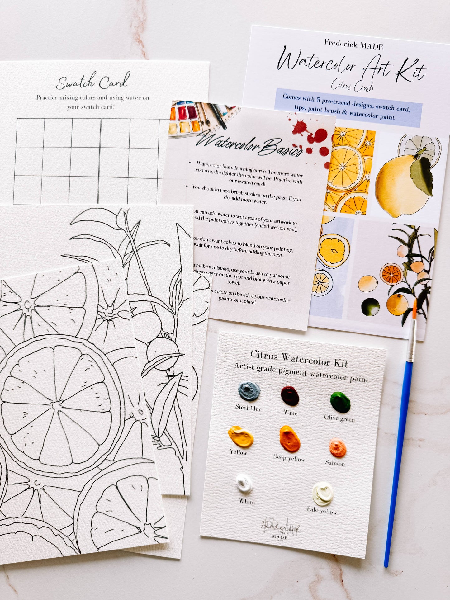 Citrus - Mini Watercolor Kit