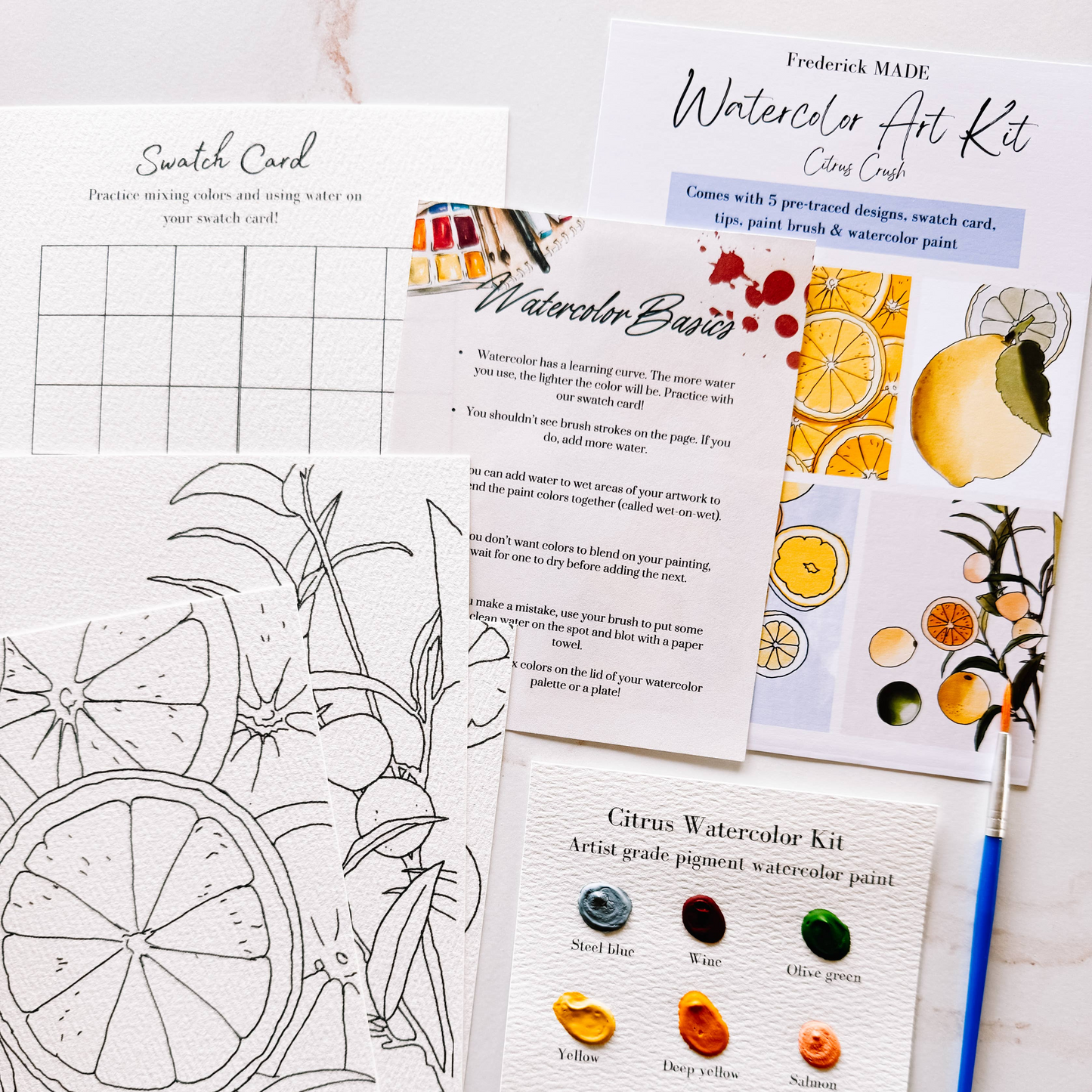 Citrus - Mini Watercolor Kit