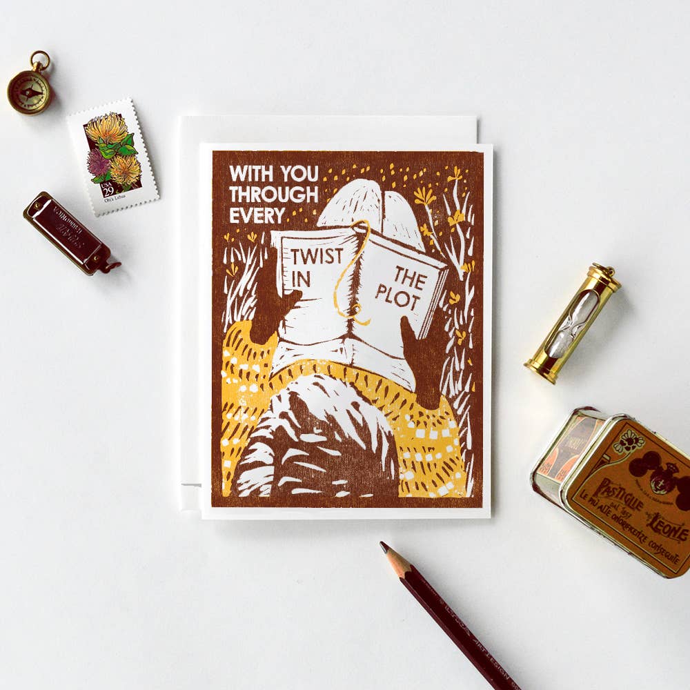 Heartell Press - Every Twist in the Plot Letterpress Card