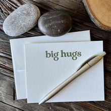 Brave Birds - Big Hugs Letterpress Notecard Set - 6 pack