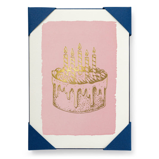 Gold Cake - Notelet Card - Pack of 5