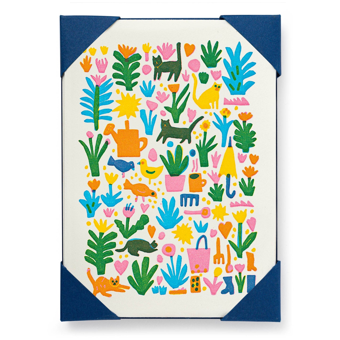 Cats in the Garden - Notelet Card - Pack of 5