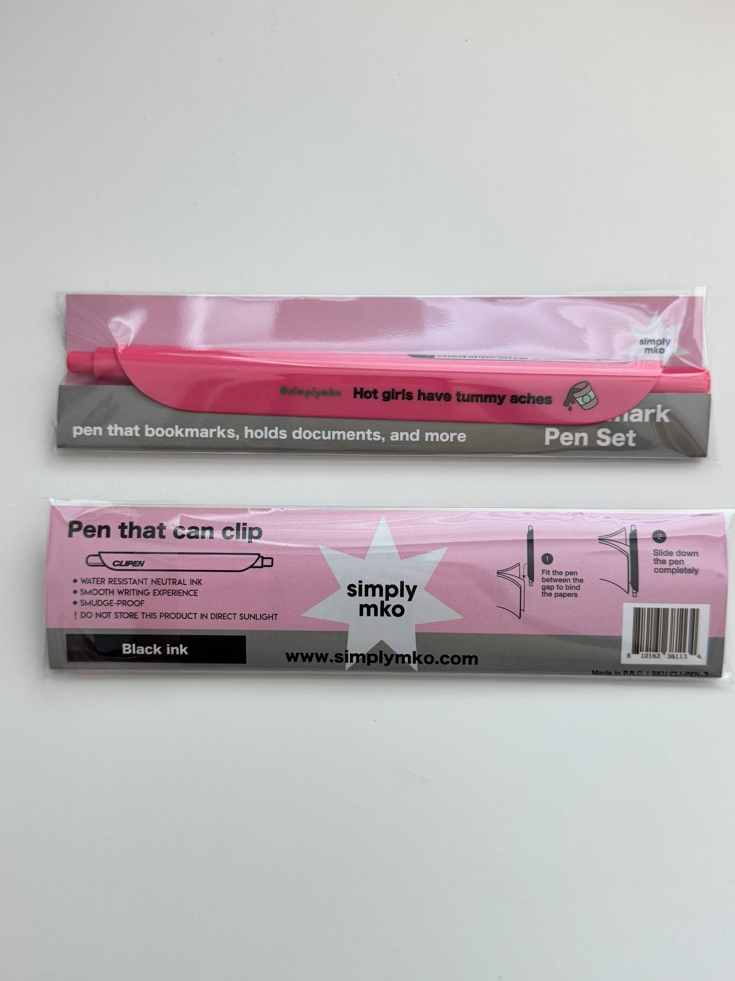 Hot Girls Have Tummy Aches - Bookmark Pen