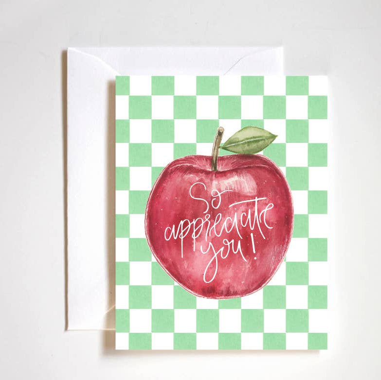 So Appreciate You Apple - Teacher Card