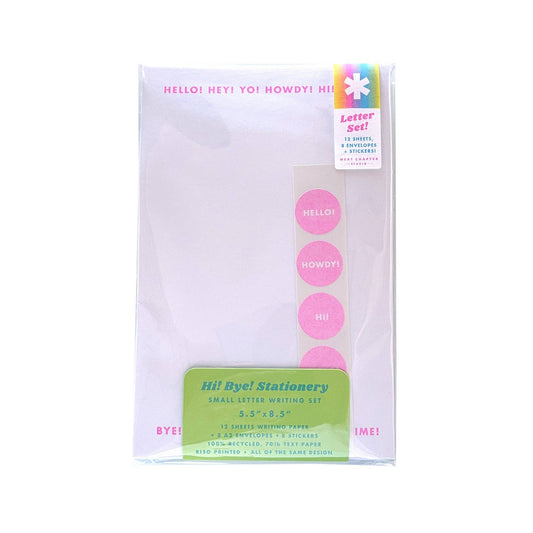 Next Chapter Studio - Letter Writing Set - "Hi! Bye!" Stationery