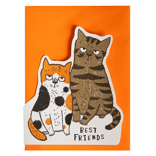 Grumpy Cats - Cut-Out Greeting Card