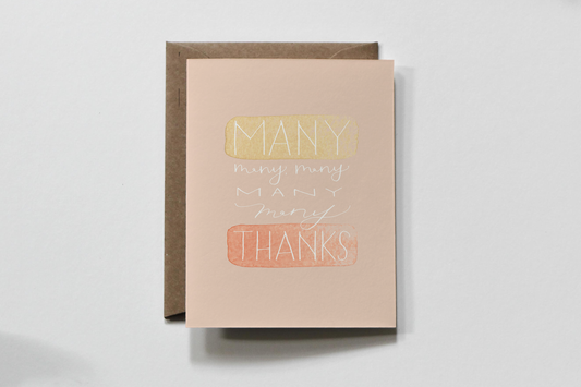 Many Many | Thank You So Much Gratitude Greeting Card