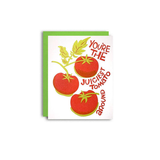 Pier Six Press - Juicy Tomato - Love Risograph Greeting Card