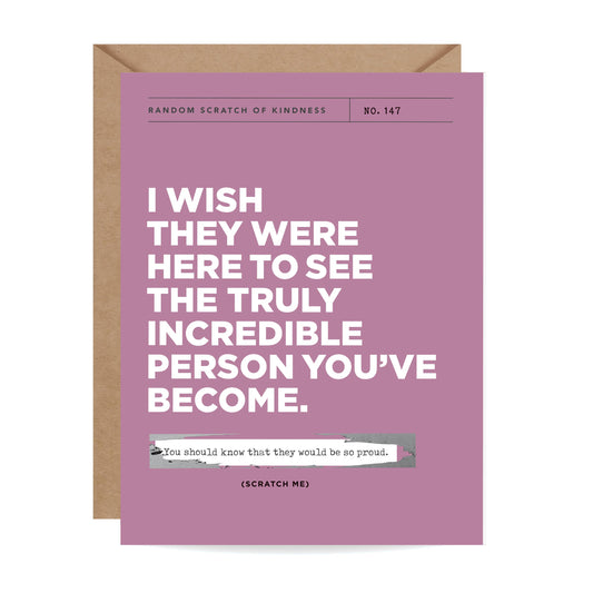 Inklings Paperie - Scratch-off Card - Wish They Were Here - Sympathy
