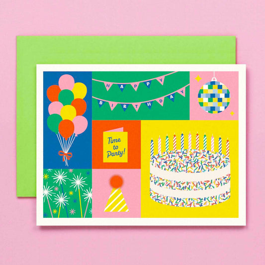 Birthday Block Colorblock - Birthday Card