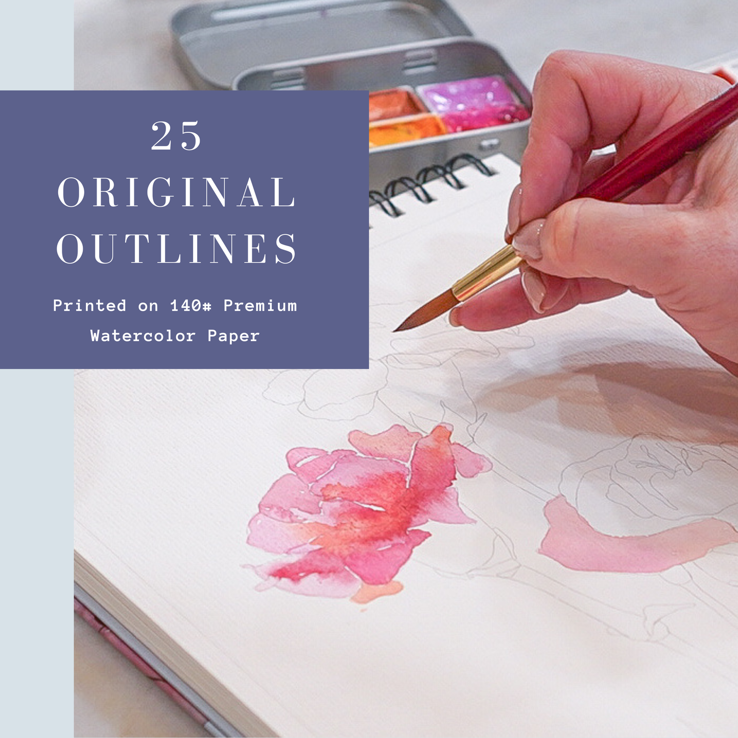 Floral Watercoloring Book