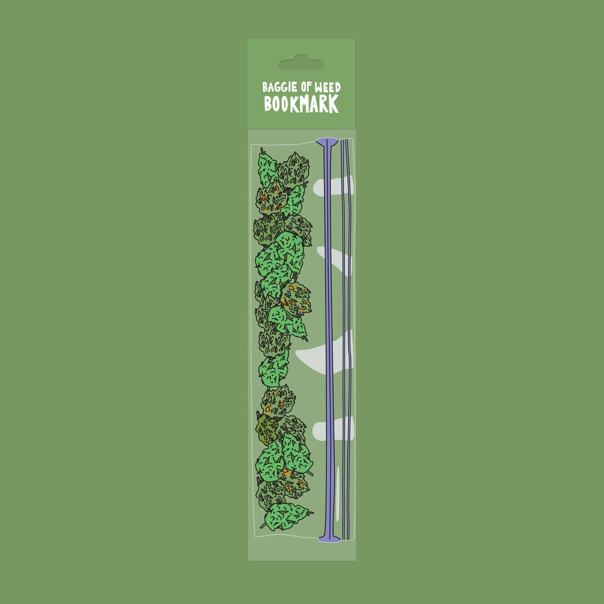 Humdrum Paper - Baggie of Weed Bookmark (it's die cut!)
