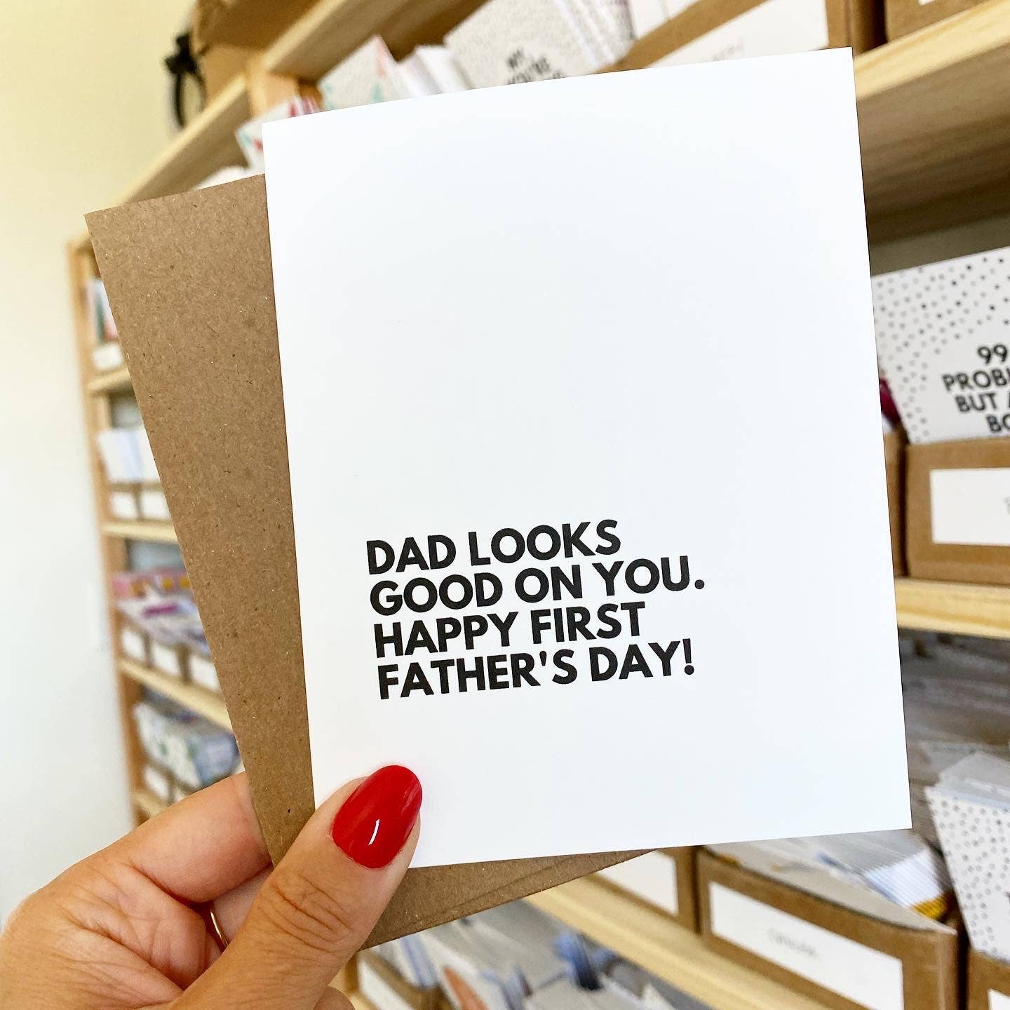 Five Dot Post - Dad Looks Good on You First Father's Day Greeting Card