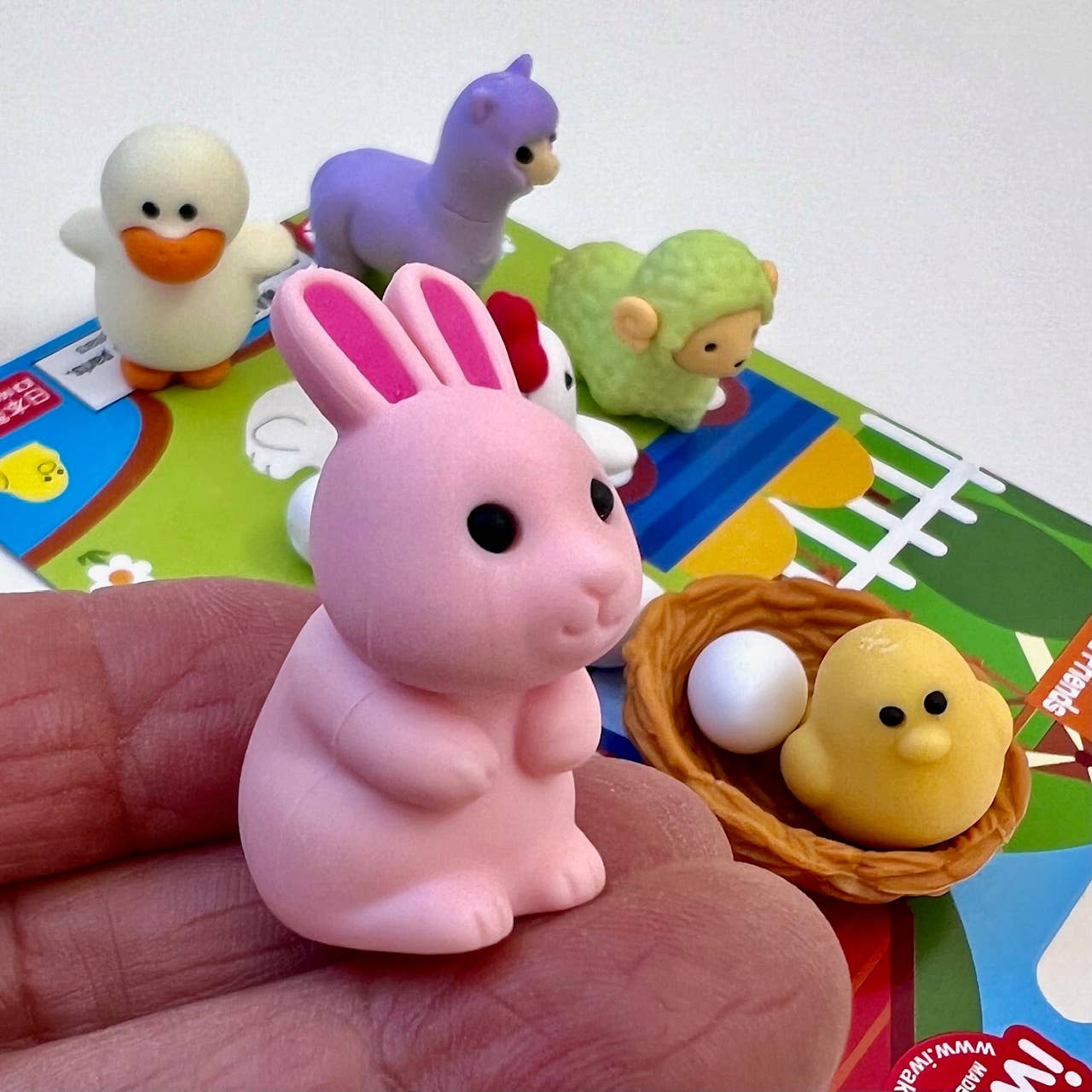 Chicken & Friends Eraser Set