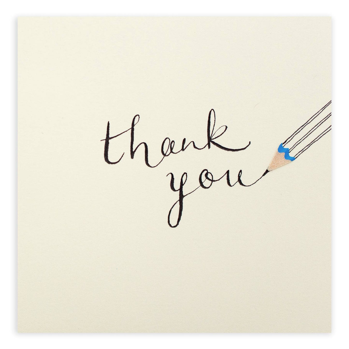 Thank You Pencil  –  Real Pencil Shavings - Greeting Card