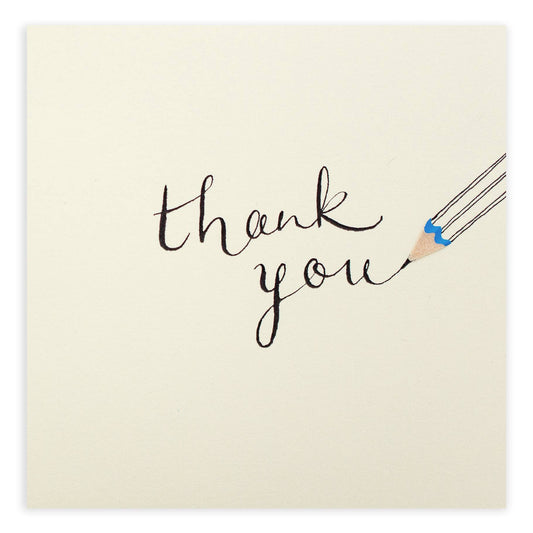 Thank You Pencil  –  Real Pencil Shavings - Greeting Card