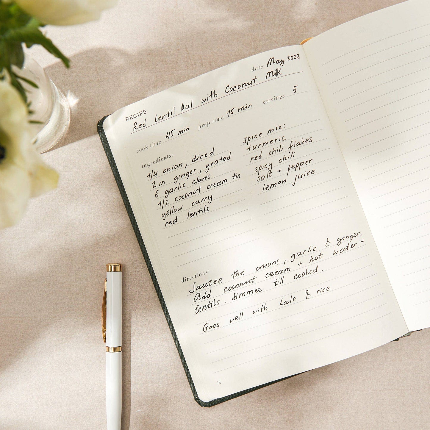 Dark Pine - Recipe Journal