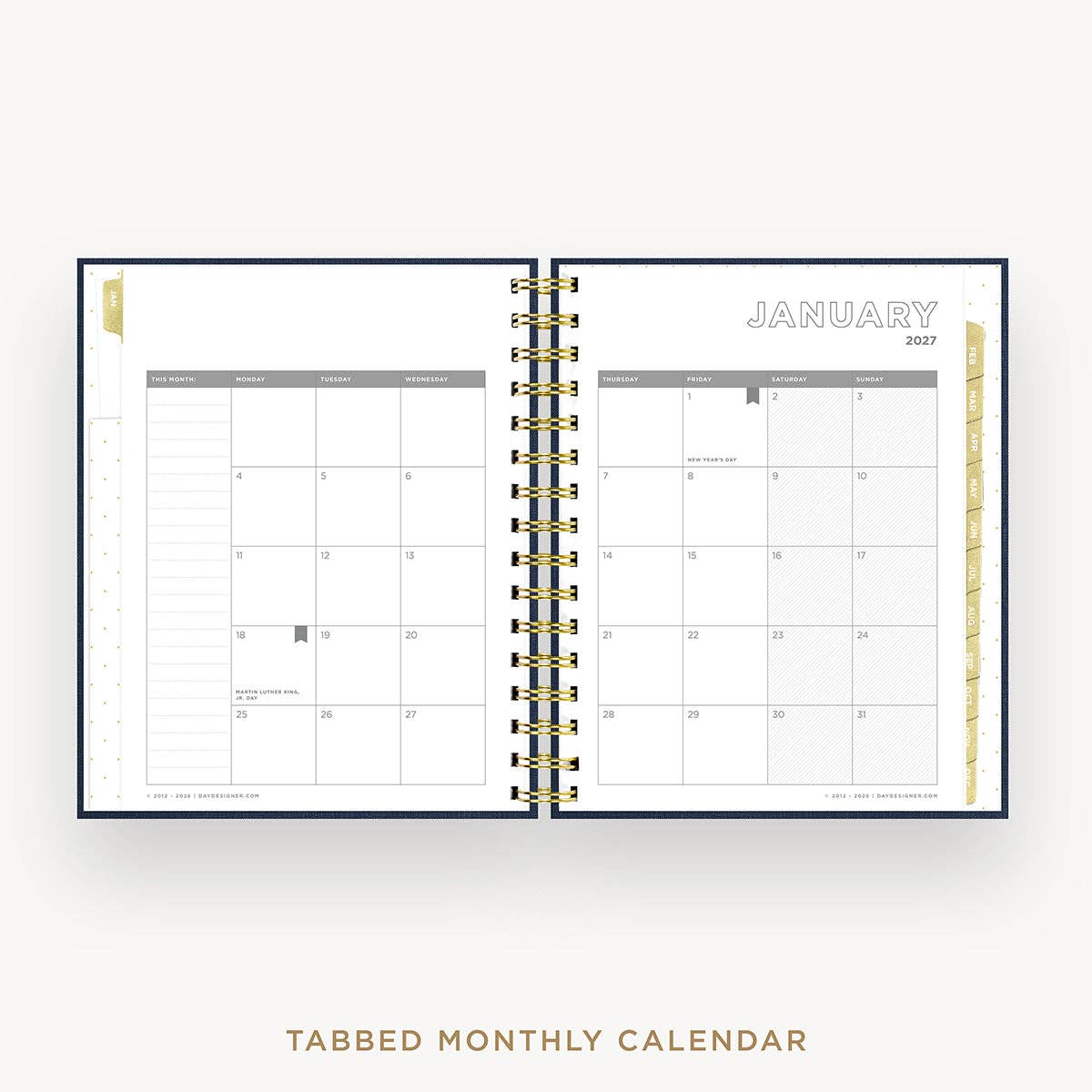 2027 Mini Daily Planner: Navy Bookcloth