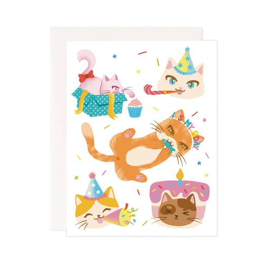 Pineapple Sundays Design Studio - B-Day Cats Greeting Card