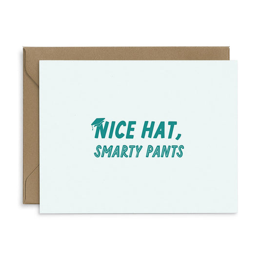 Ruff House Print Shop - Nice Hat Graduation Greeting Card
