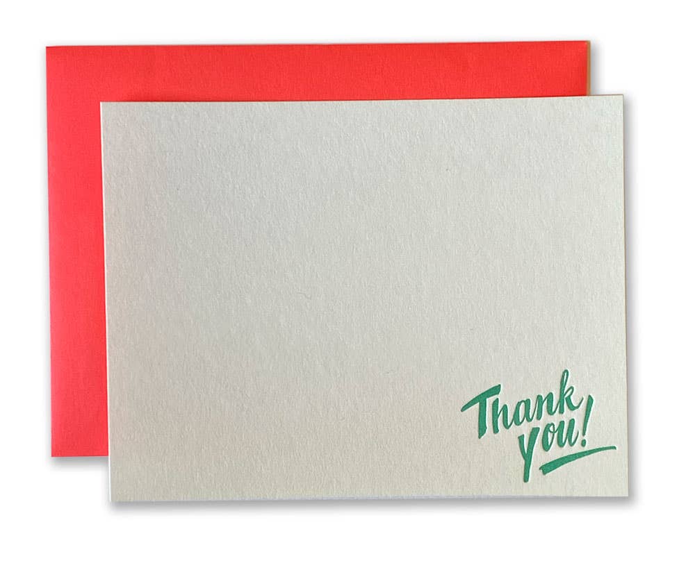 Thank you! - Boxed Set of 6 Letterpress Cards