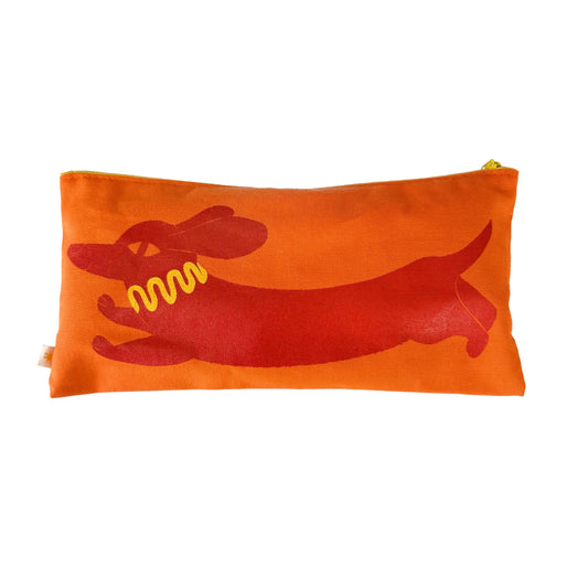 Pier Six Press - Hot Dog/Sausage Dog Canvas Travel Pouch