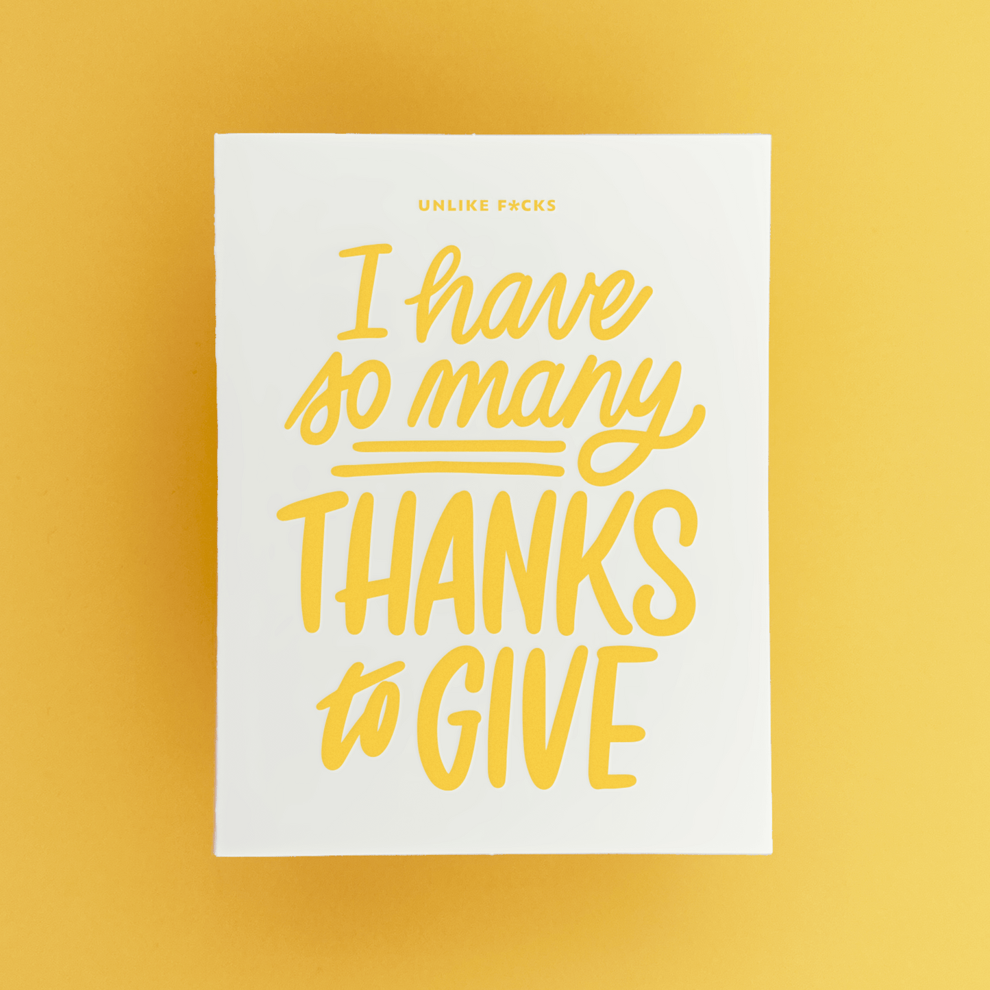 Thanks to Give, F*cks Not So Much - Letterpress Card