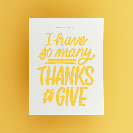 Thanks to Give, F*cks Not So Much - Letterpress Card