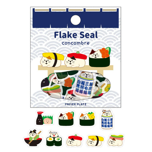 Papier Platz Flake Sticker - Sushi