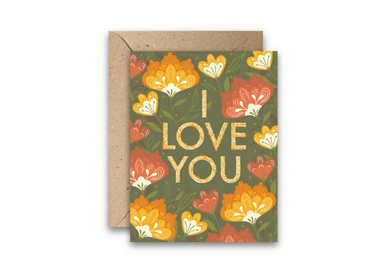 Amicreative - Flower Love Greeting Card