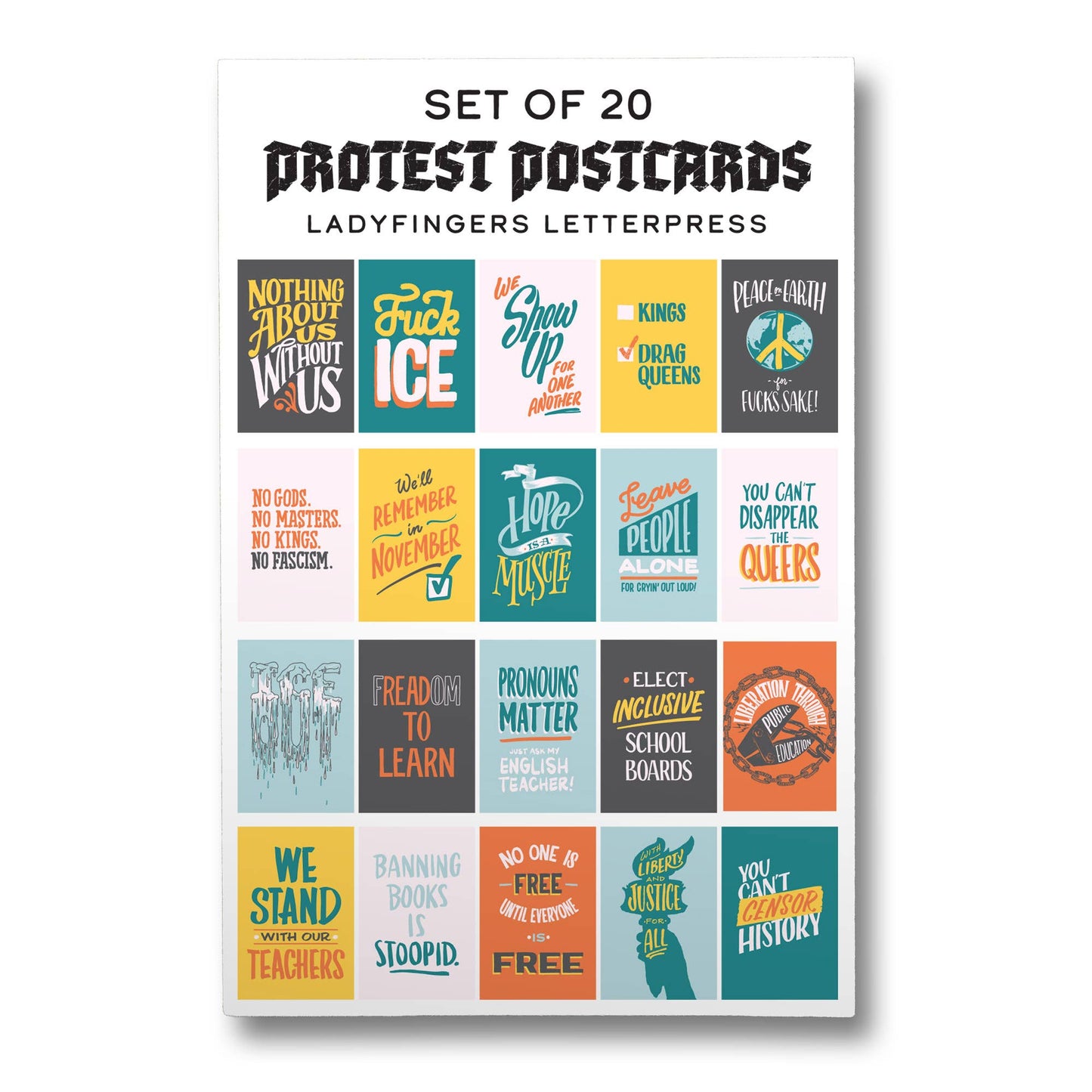 Protest Postcards - Version 2 - Set of 20
