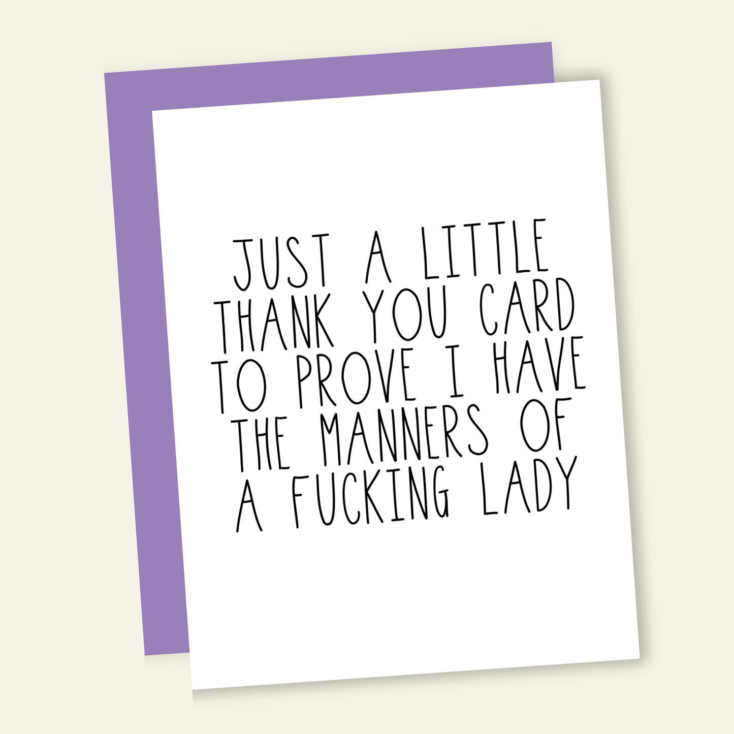 That’s So Andrew - To Prove My Manners | Funny Thank You Greeting Card