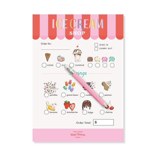 Inklings Paperie - Play Notepad - Ice Cream Shop