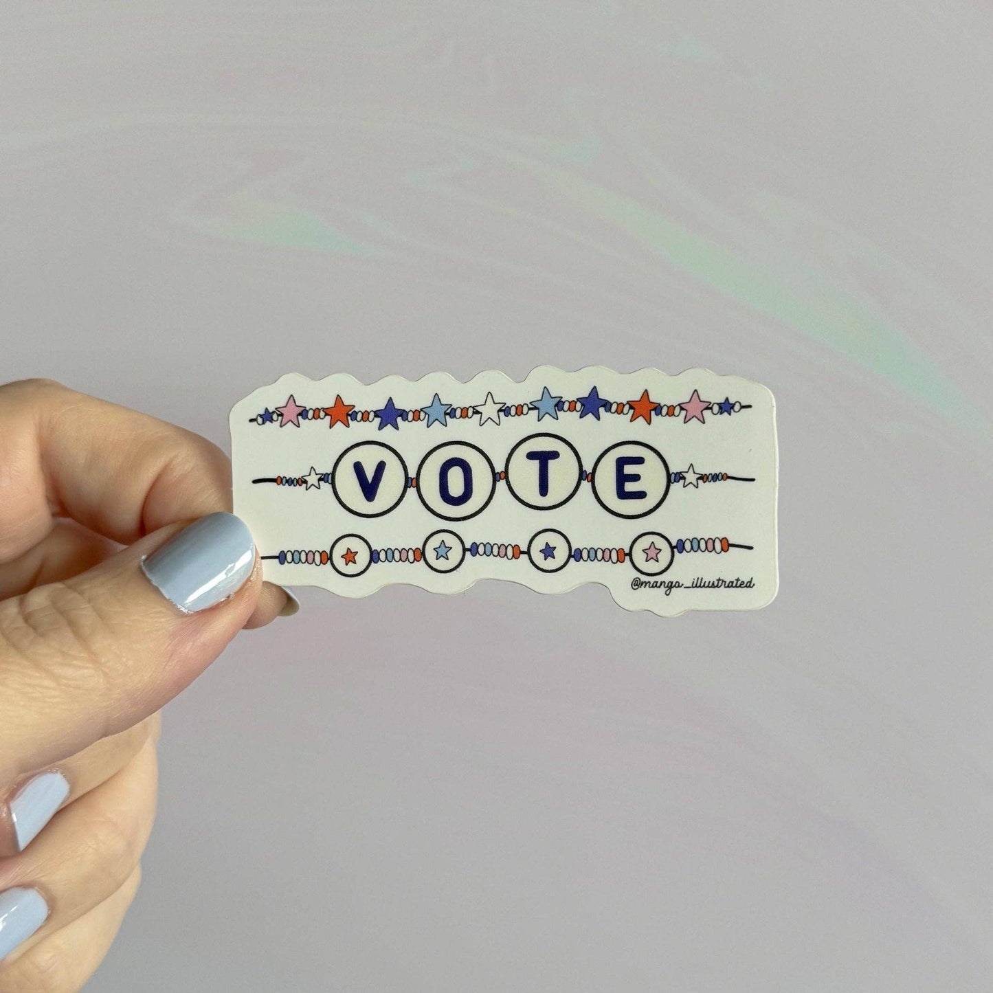 Vote friendship bracelet sticker