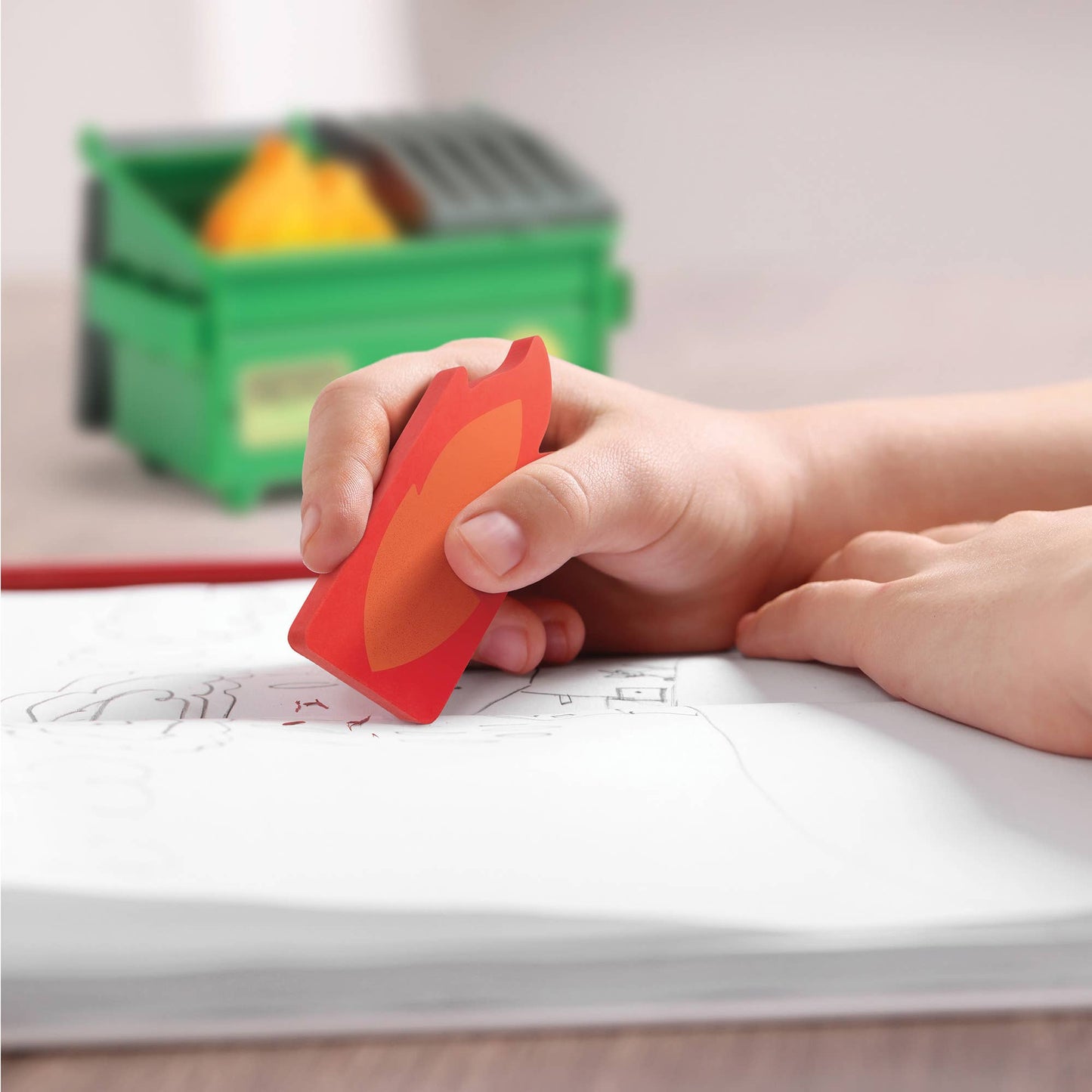 Trash Talk - Dumpster Fire Sharpener and Flame Erasers