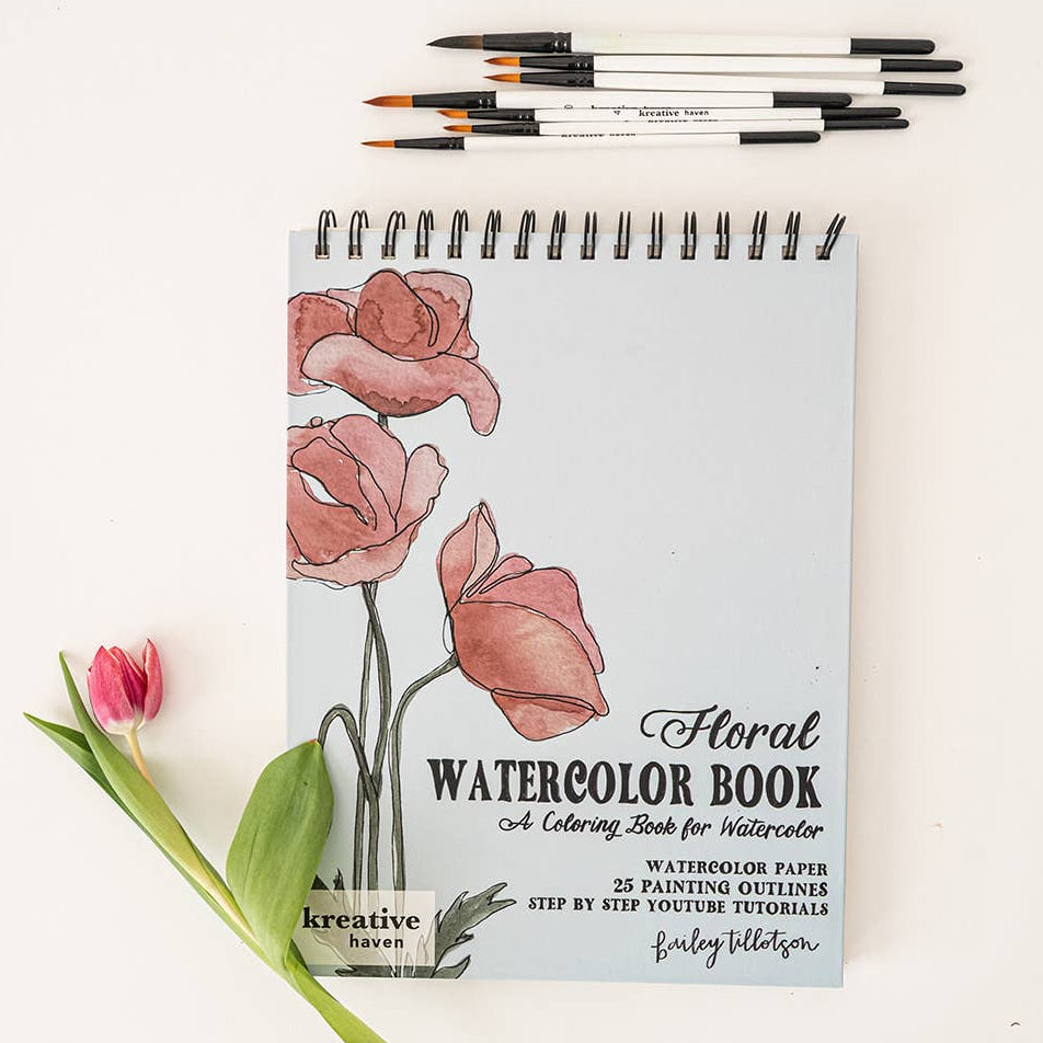 Floral Watercoloring Book