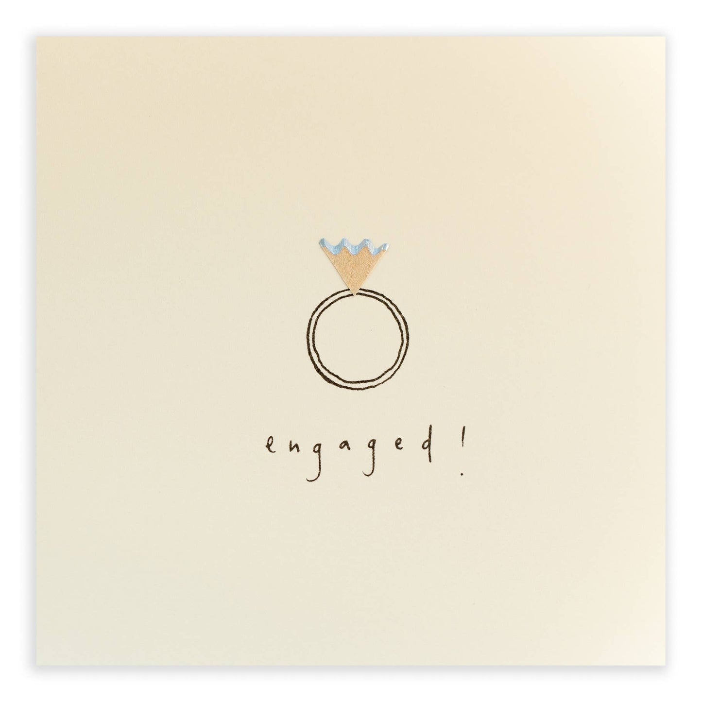 Engagement  –  Real Pencil Shavings - Greeting Card
