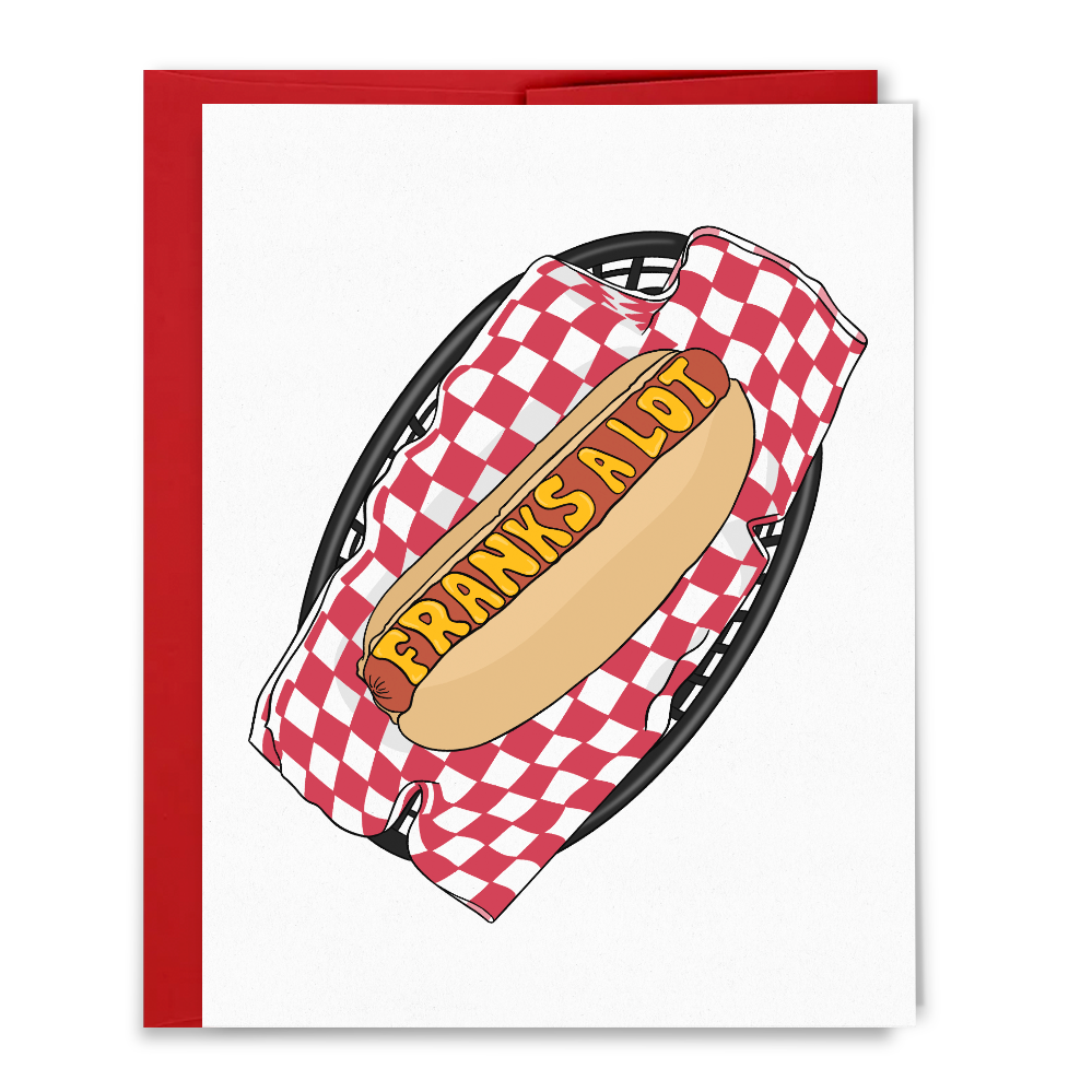 Franks a Lot Hot Dog - Thank You Card