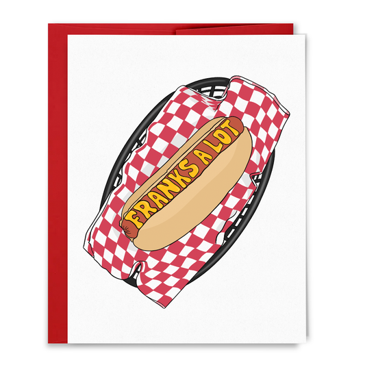 Franks a Lot Hot Dog - Thank You Card