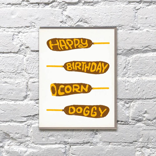 Corn Doggy - Birthday Card
