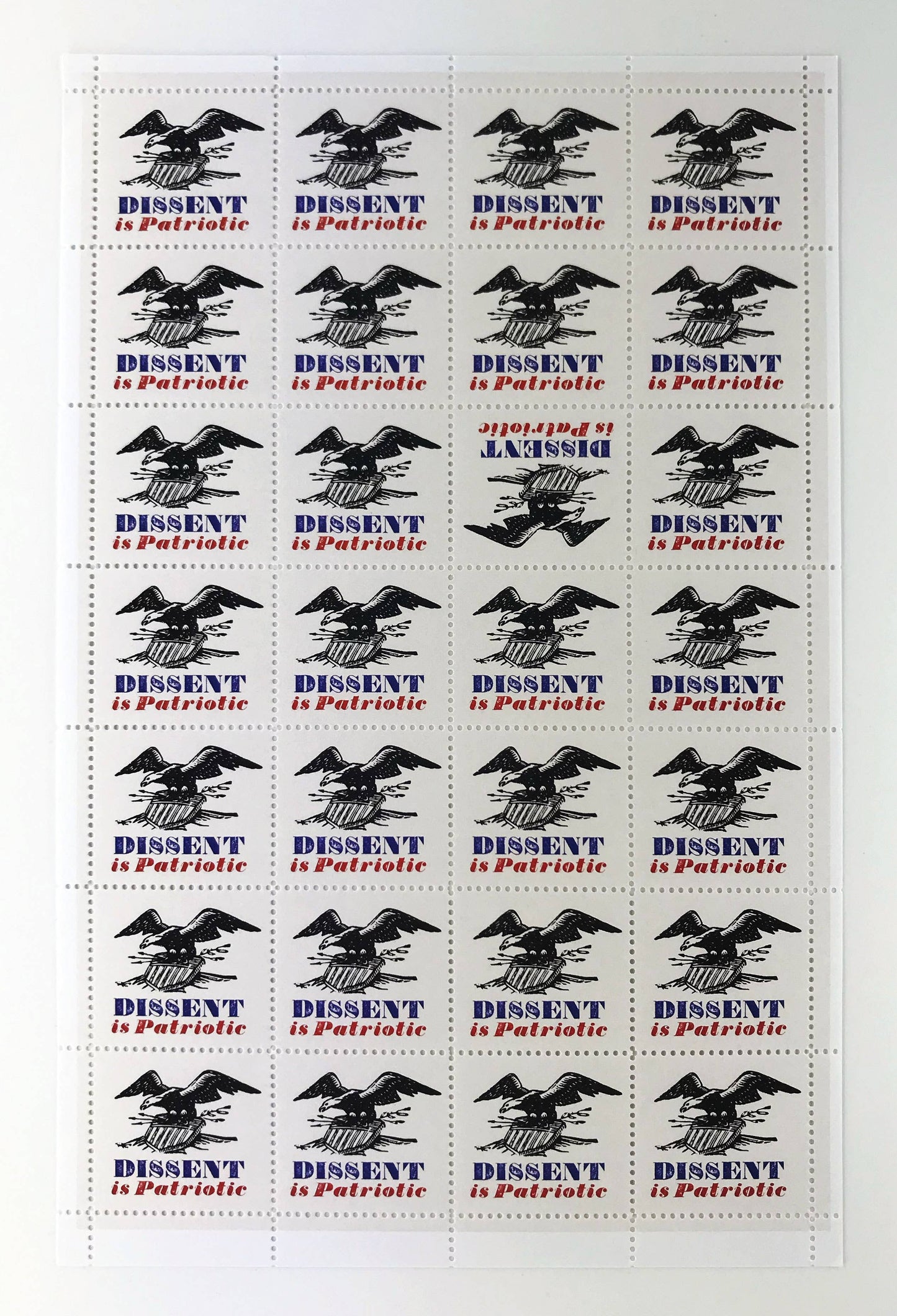 Dissent is Patriotic - Lick & Stick Benefit Stamps