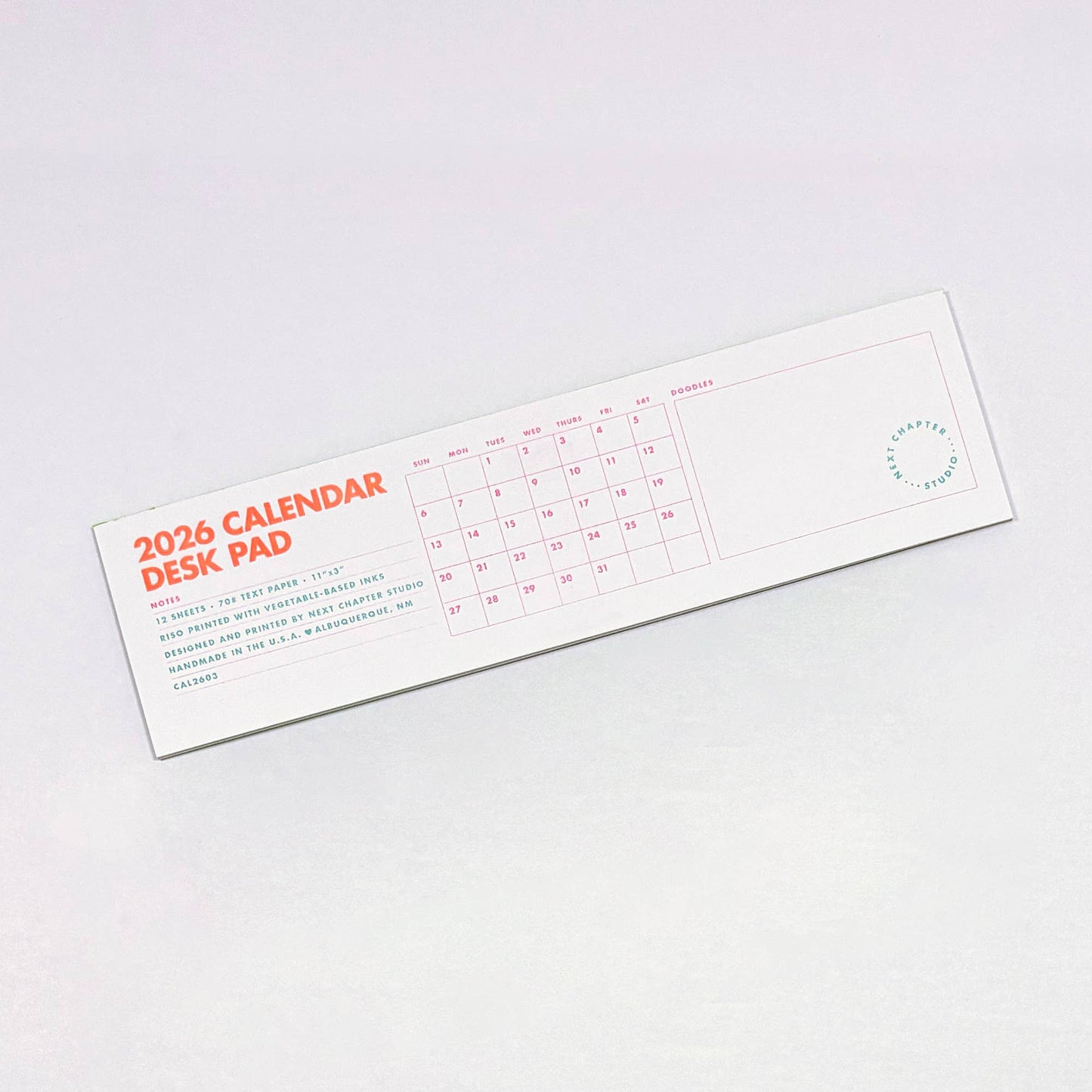 Next Chapter Studio - 2026 Desk Pad Calendar